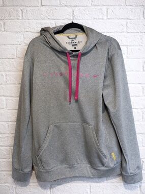 Nike Therma-FIT Livestrong Hoodie Gray Pink Women’s Medium